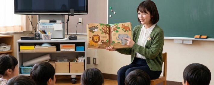 本の読み聞かせ