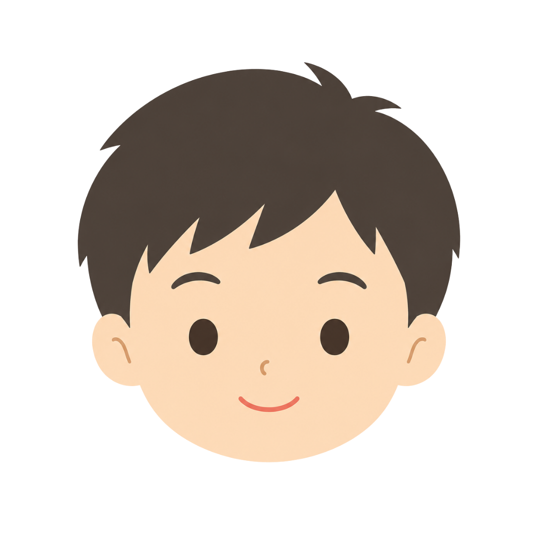 子どもAの顔イラスト