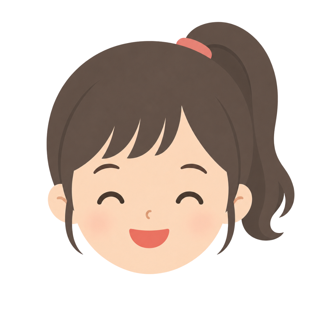 子どもDの顔（喜ぶ）イラスト