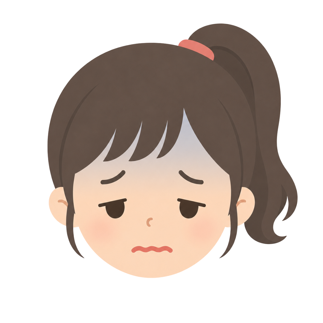 子どもDの顔（病気になる）イラスト