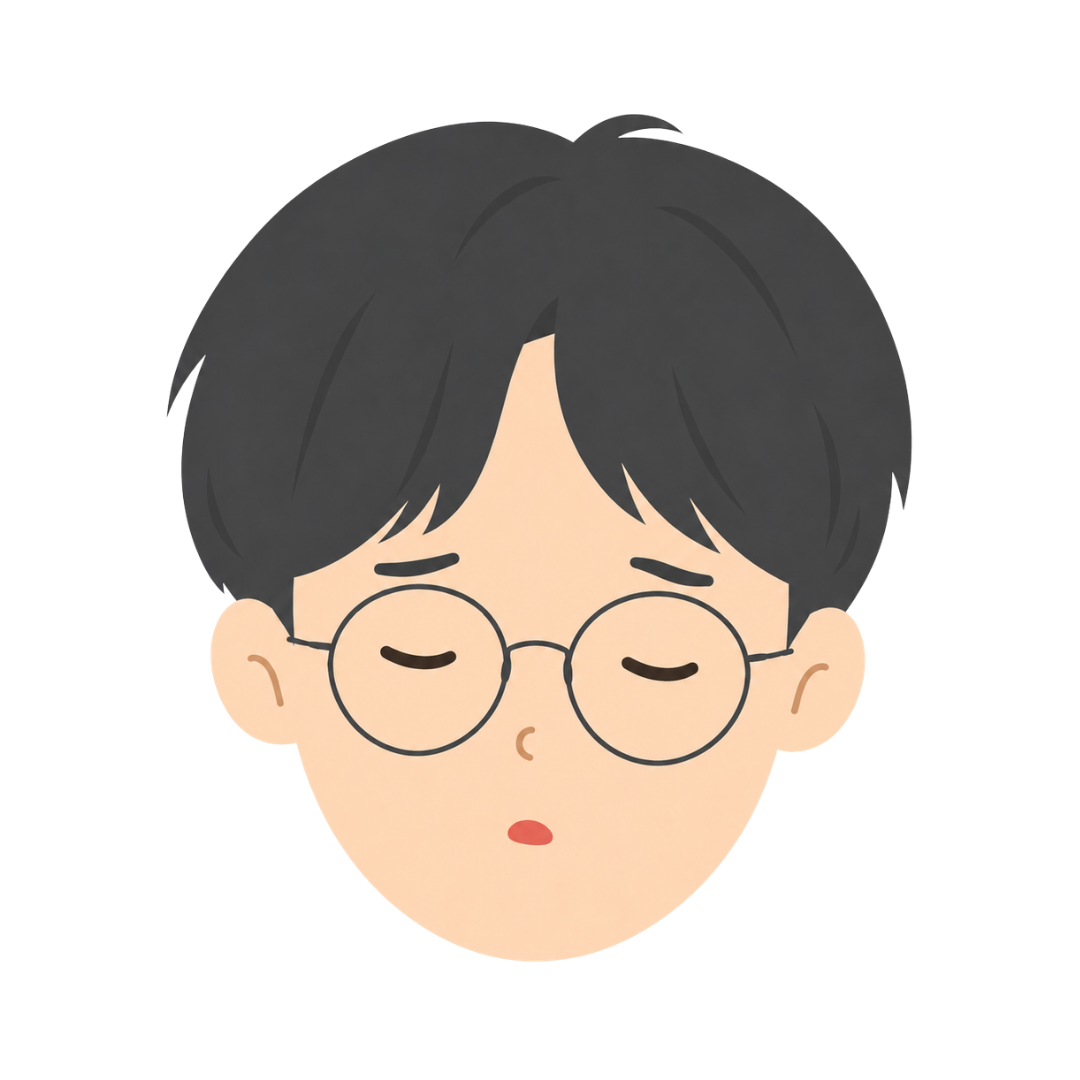 子どもEの顔（眠る）イラスト