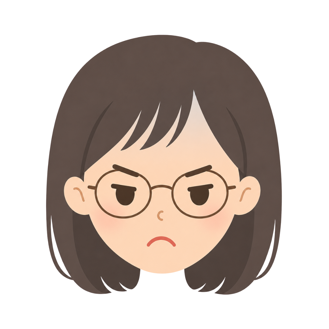 子どもFの顔（怒る）イラスト