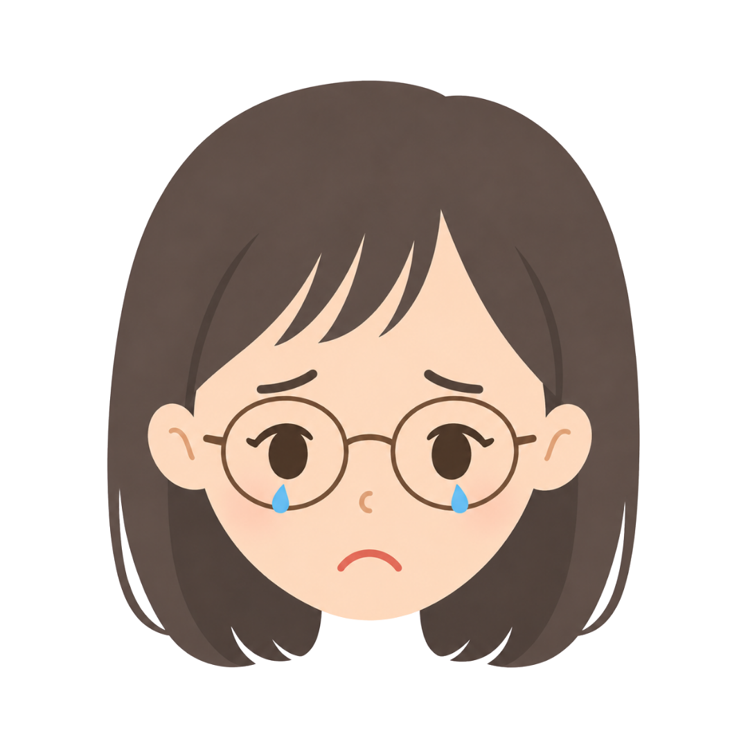 子どもFの顔（悲しむ）イラスト
