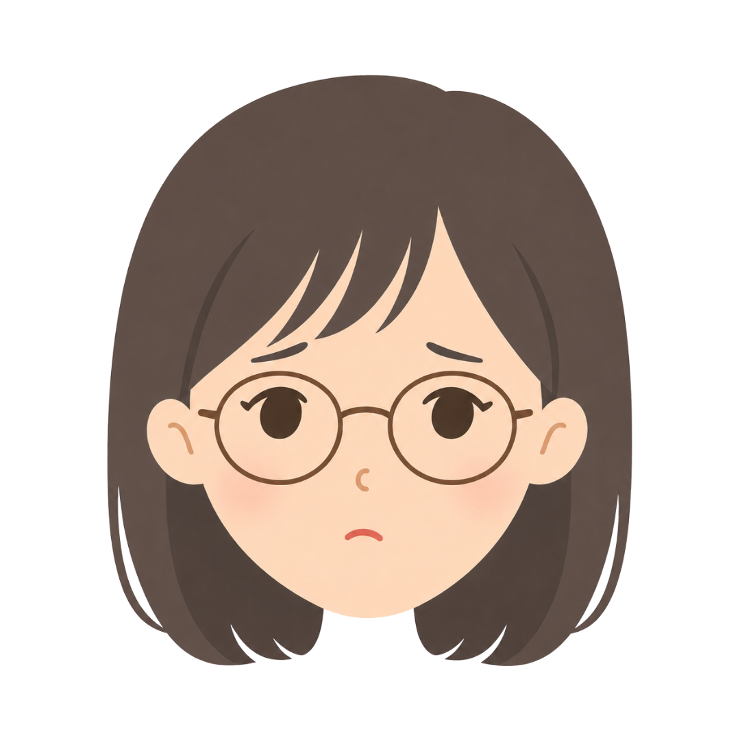 子どもFの顔（考える）イラスト