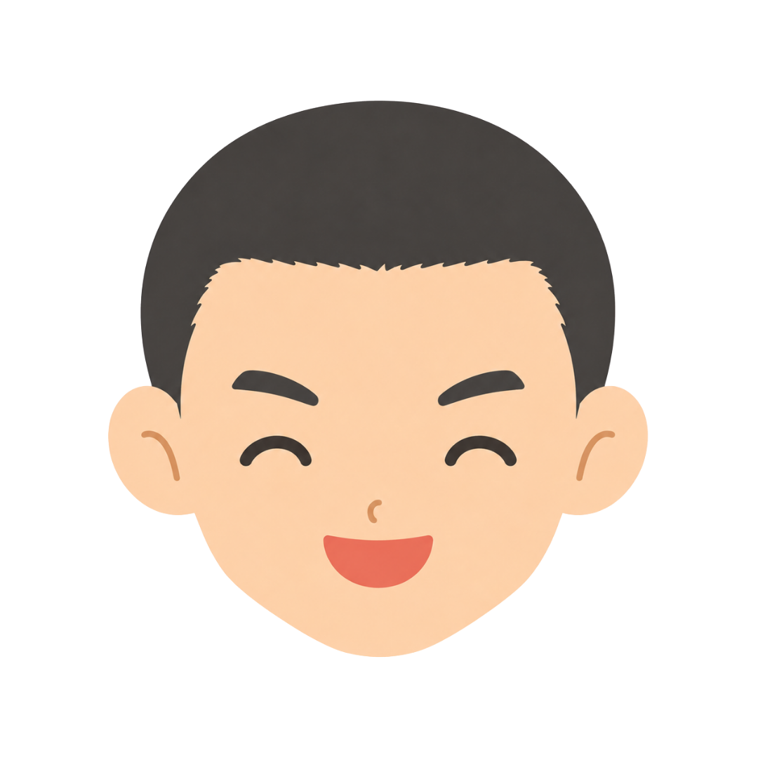 子どもGの顔（喜ぶ）イラスト