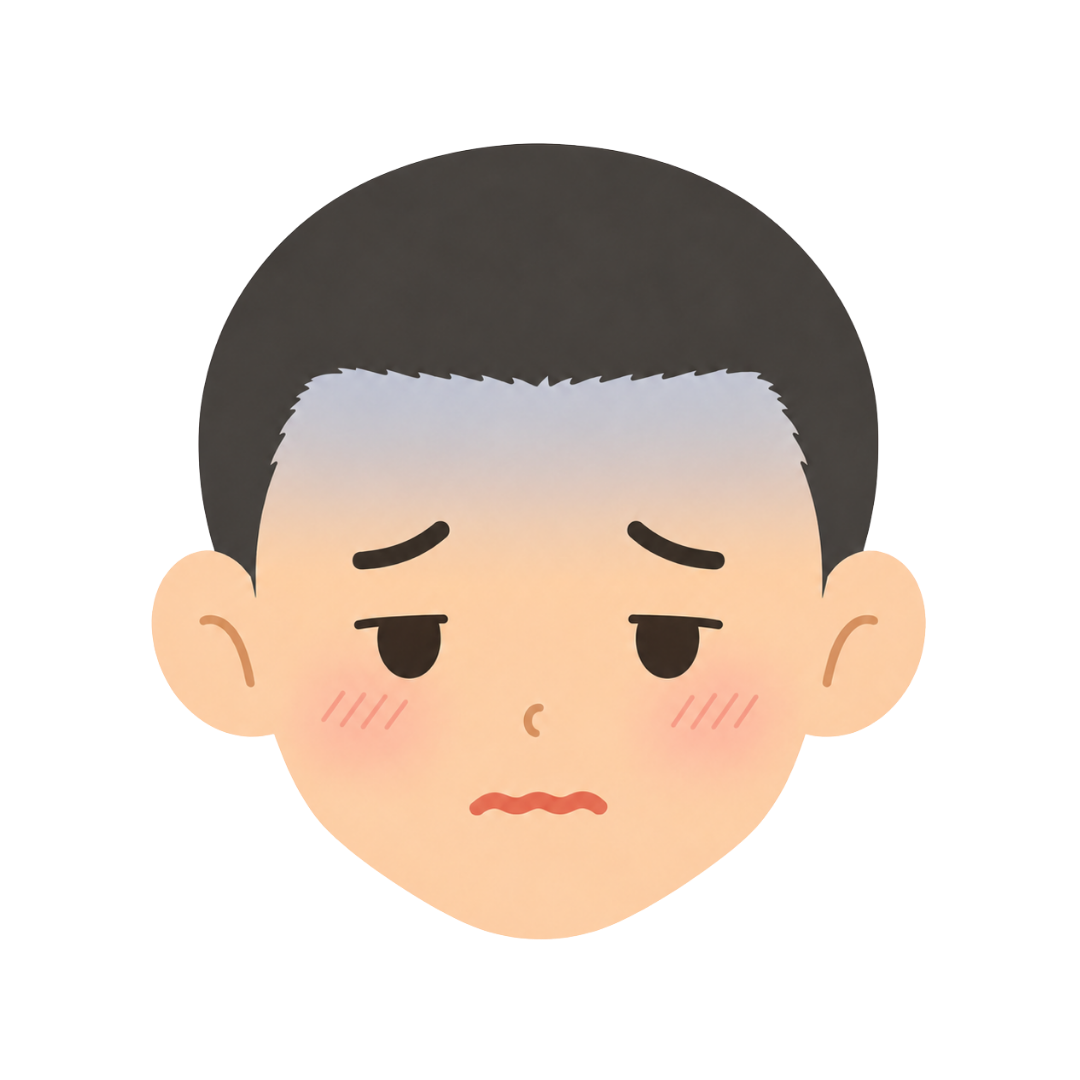 子どもGの顔（病気になる）イラスト