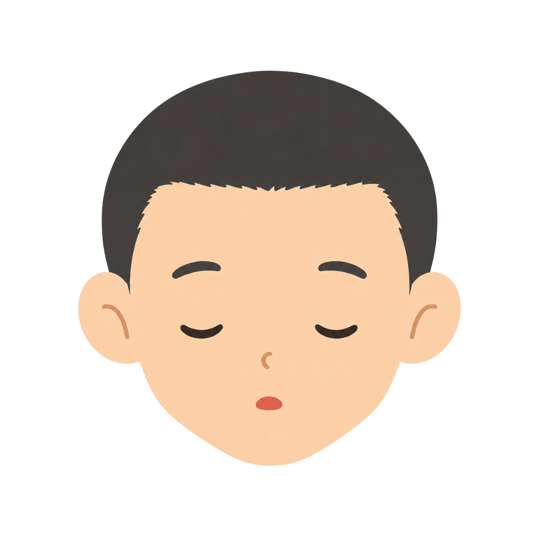 子どもGの顔（眠る）イラスト