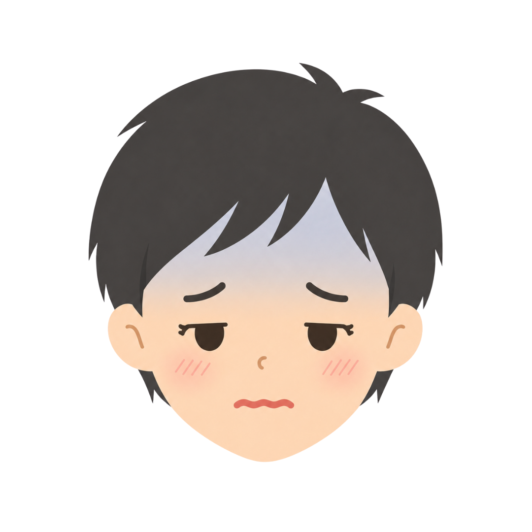 子どもHの顔（病気になる）イラスト