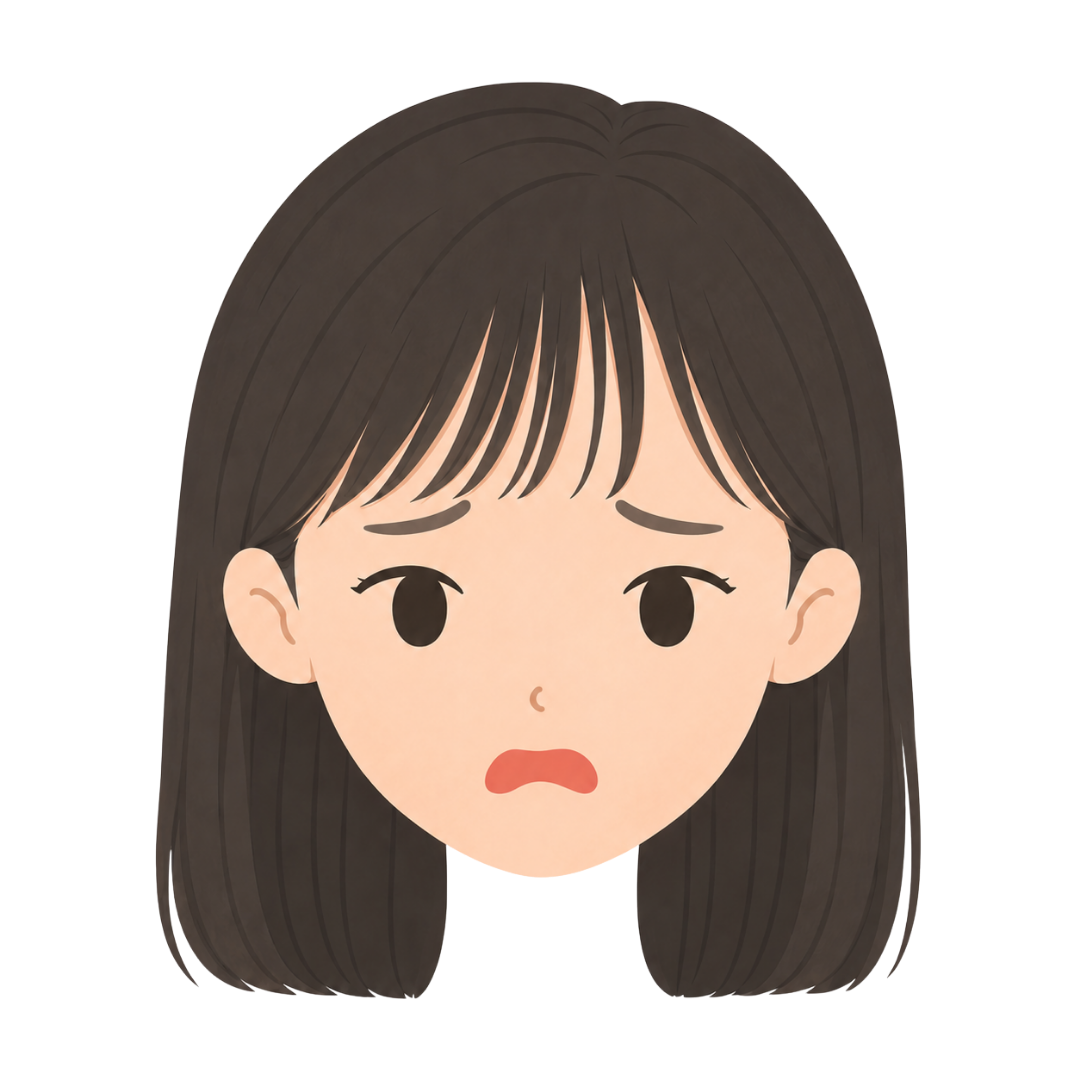 子どもJの顔（嫌がる）イラスト