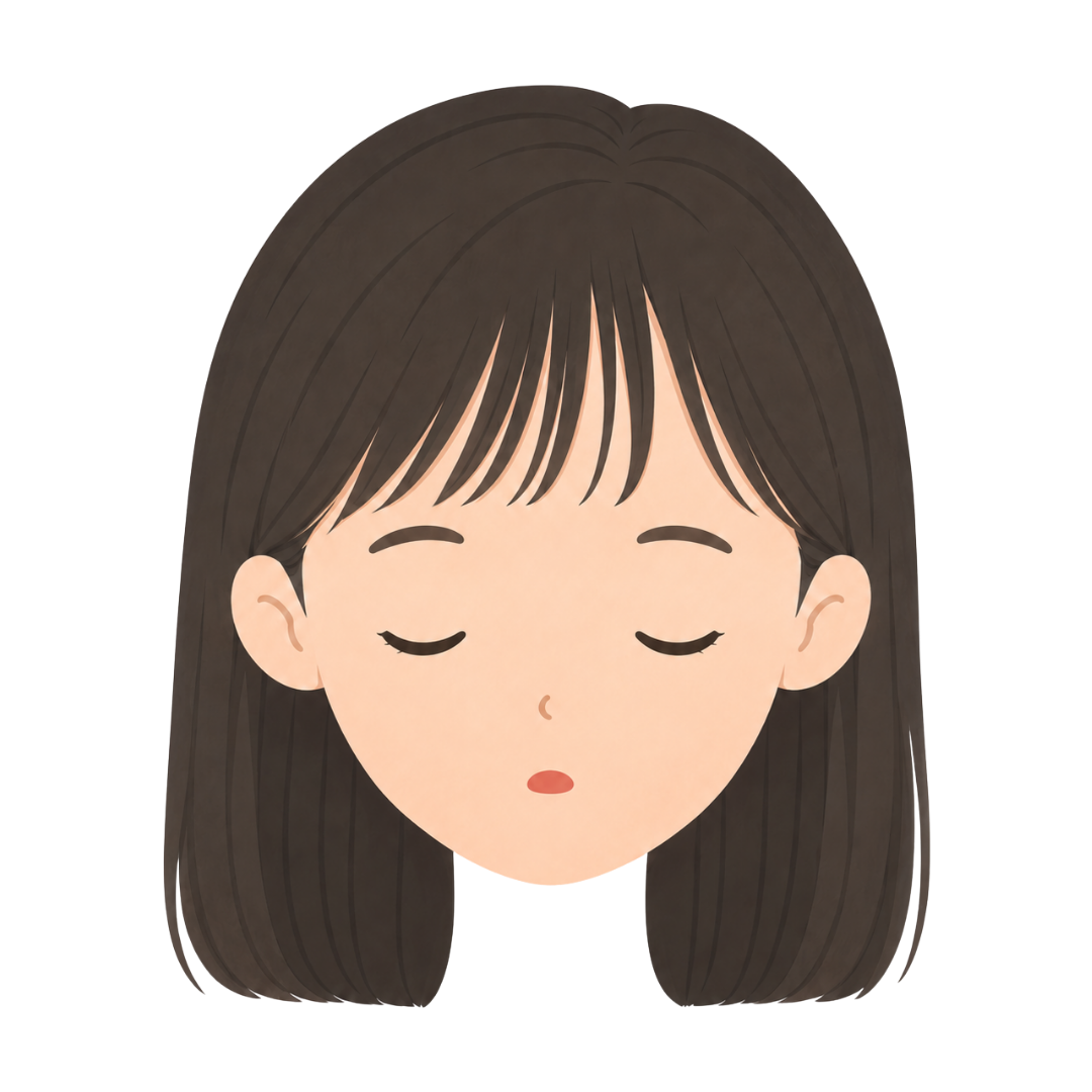 子どもJの顔（眠る）イラスト