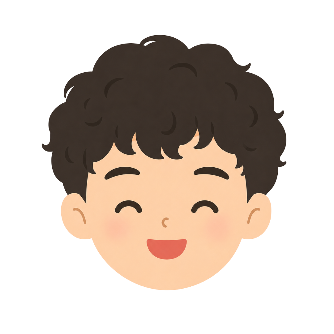 子どもKの顔（喜ぶ）イラスト