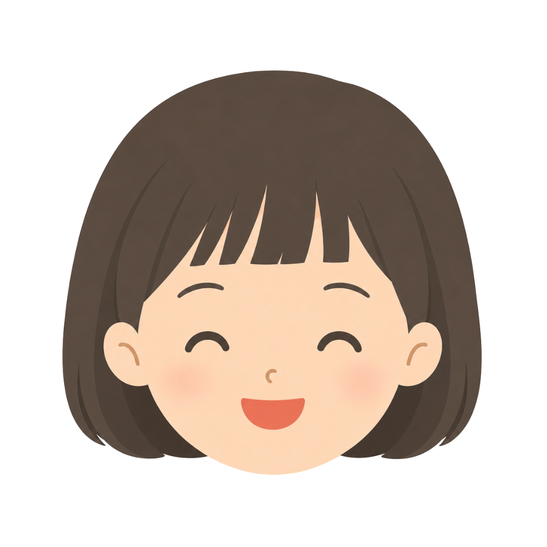 子どもLの顔（喜ぶ）イラスト
