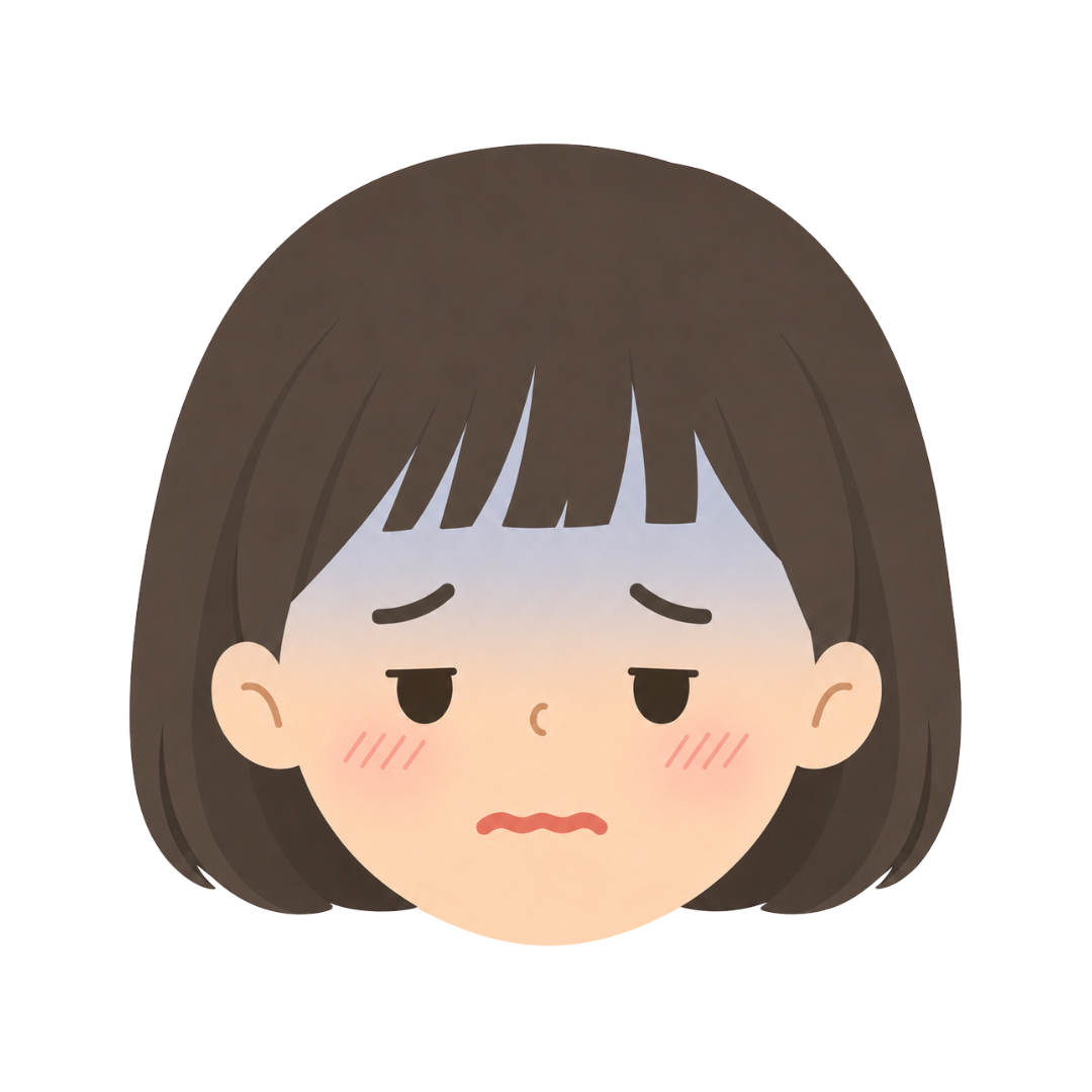 子どもLの顔（病気になる）イラスト