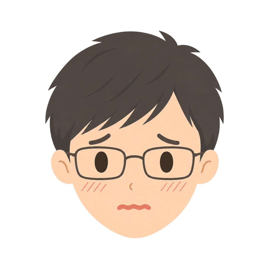 子どもMの顔（恥ずかしがる）イラスト