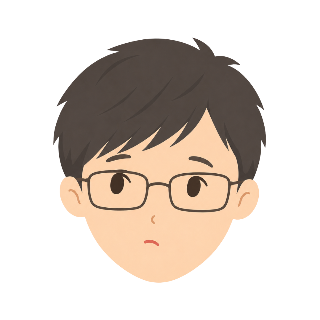 子どもMの顔（考える）イラスト