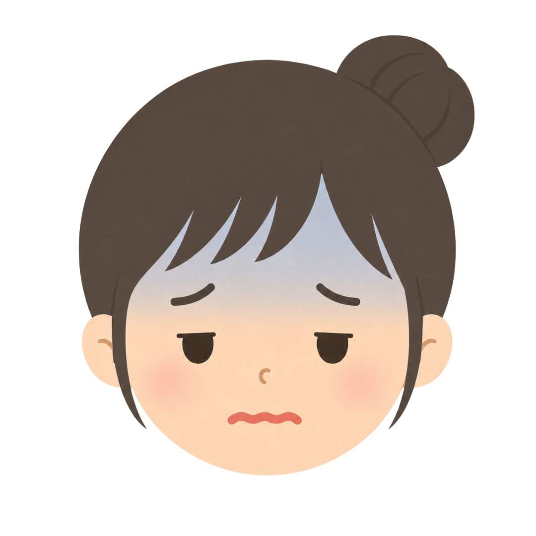 子どもPの顔（病気になる）イラスト