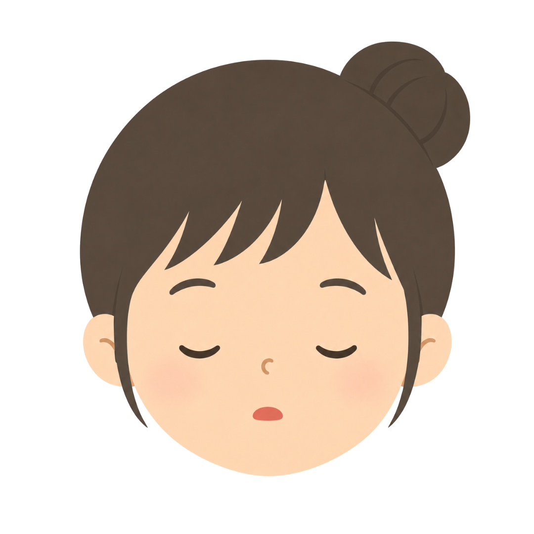 子どもPの顔（眠る）イラスト