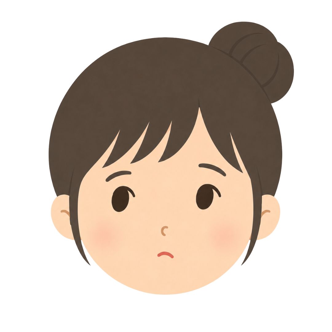 子どもPの顔（考える）イラスト