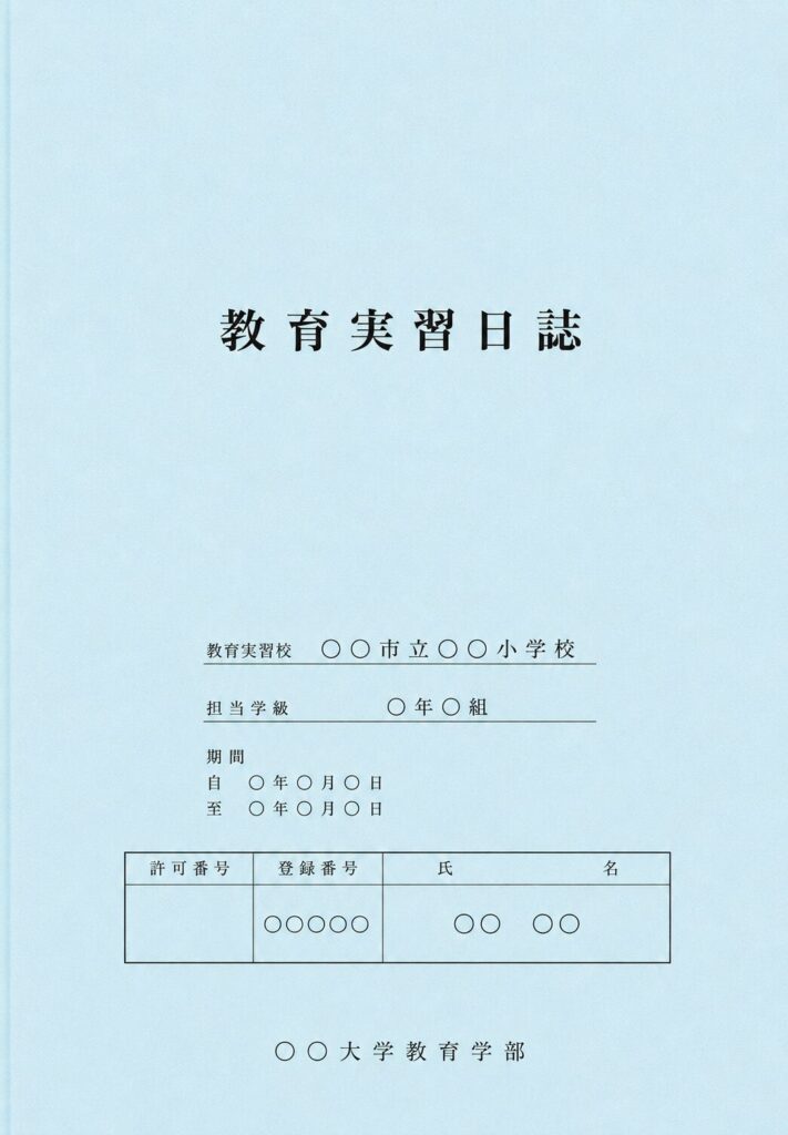 教育実習日誌の表紙