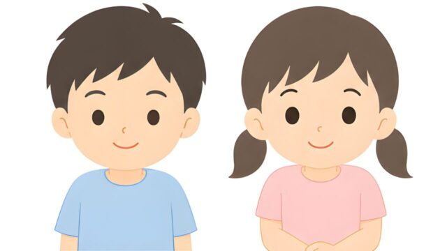 子どもの上半身・ポーズのイラスト無料素材集！小学校のお便りや学級通信で使えるフリー画像