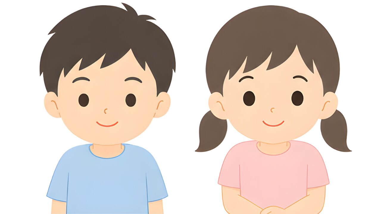 子どもの上半身・ポーズのイラスト無料素材集！小学校のお便りや学級通信で使えるフリー画像