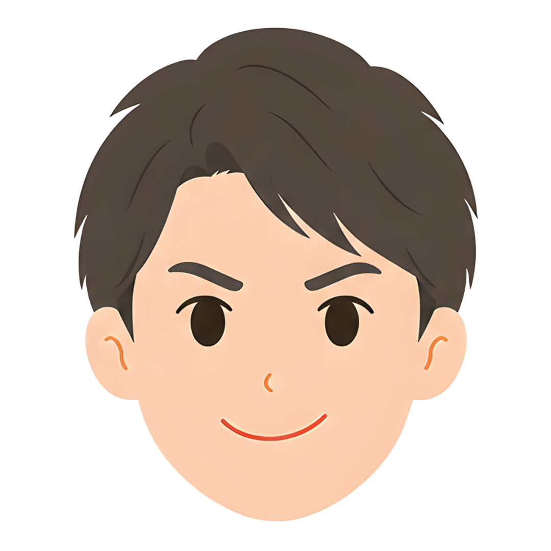 先生Aの顔（励ます）イラスト