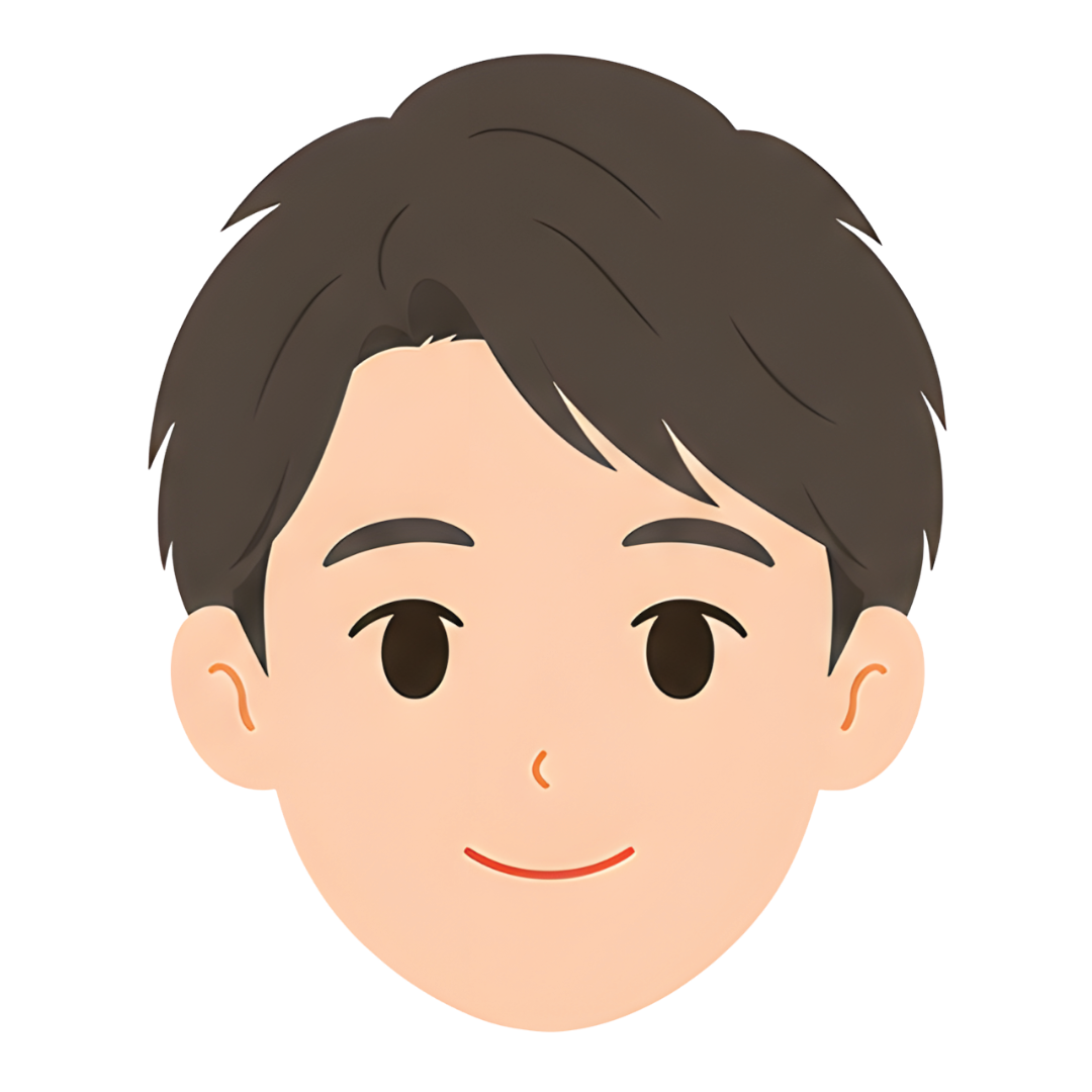 先生Aの顔イラスト