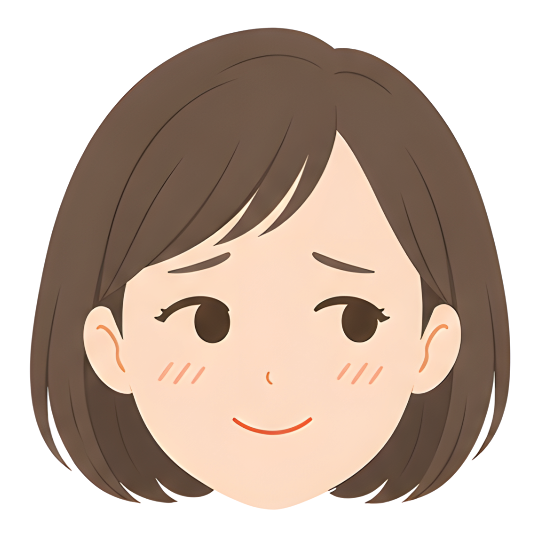 先生Bの顔（恥ずかしがる）イラスト