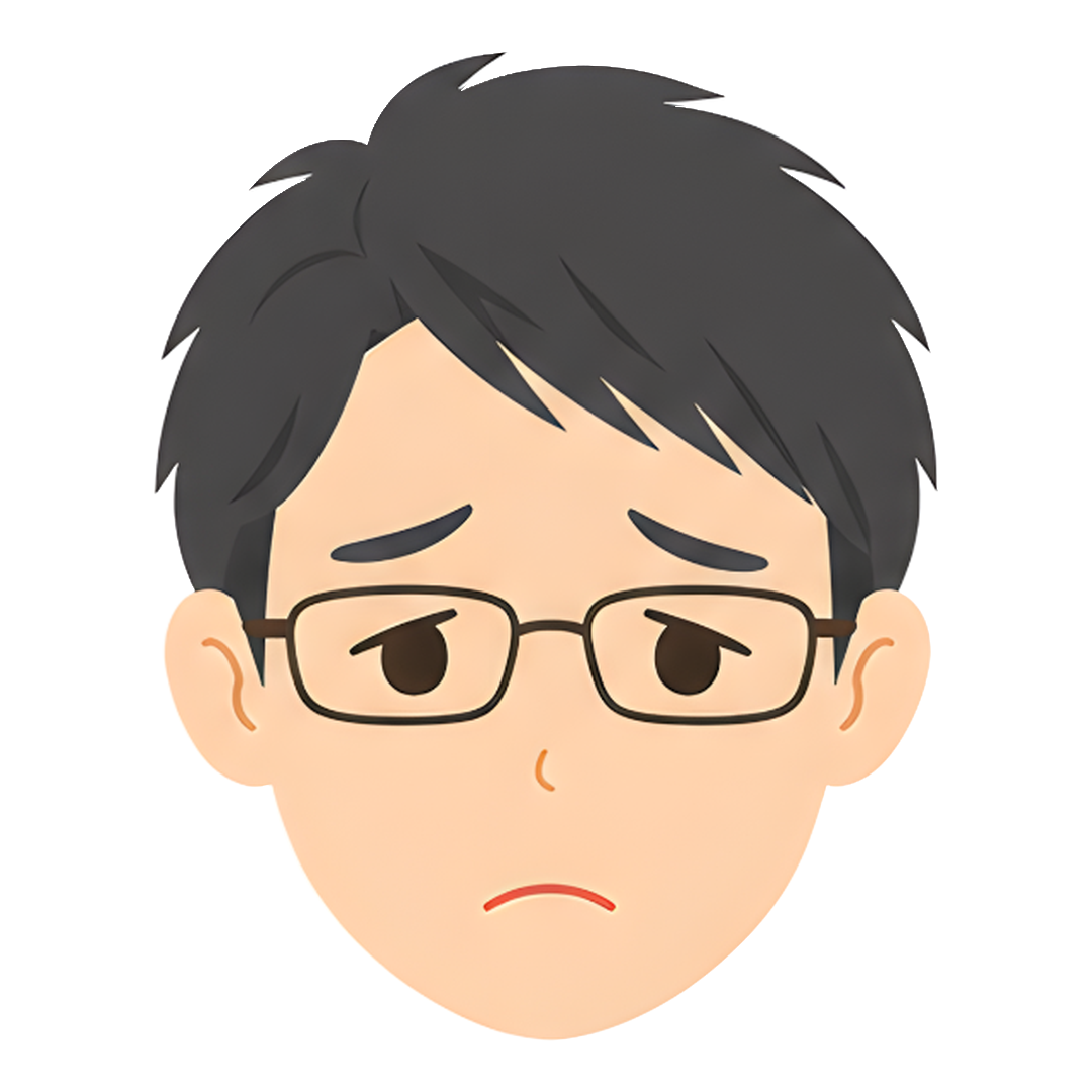 先生Cの顔（寄り添う）イラスト