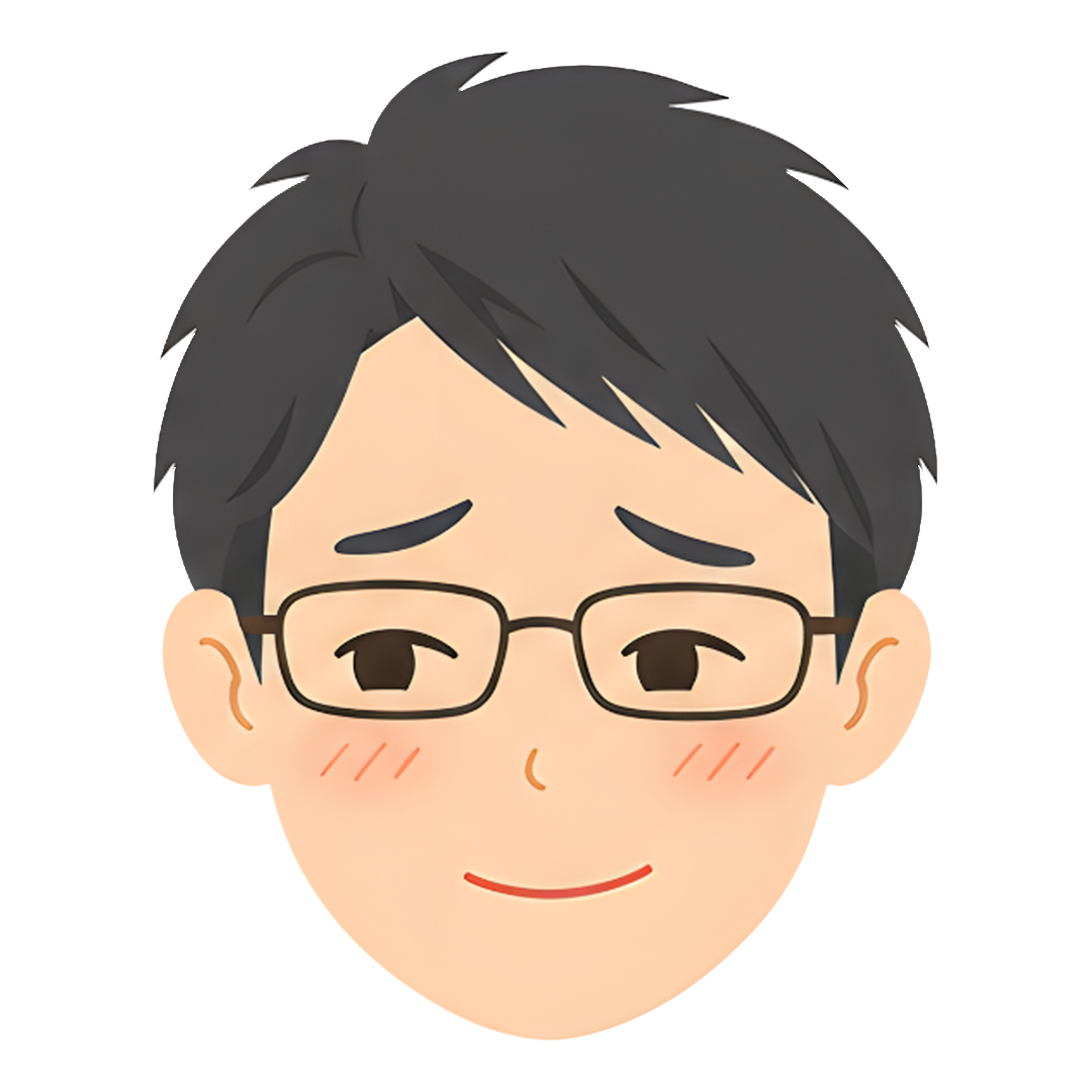 先生Cの顔（恥ずかしがる）イラスト