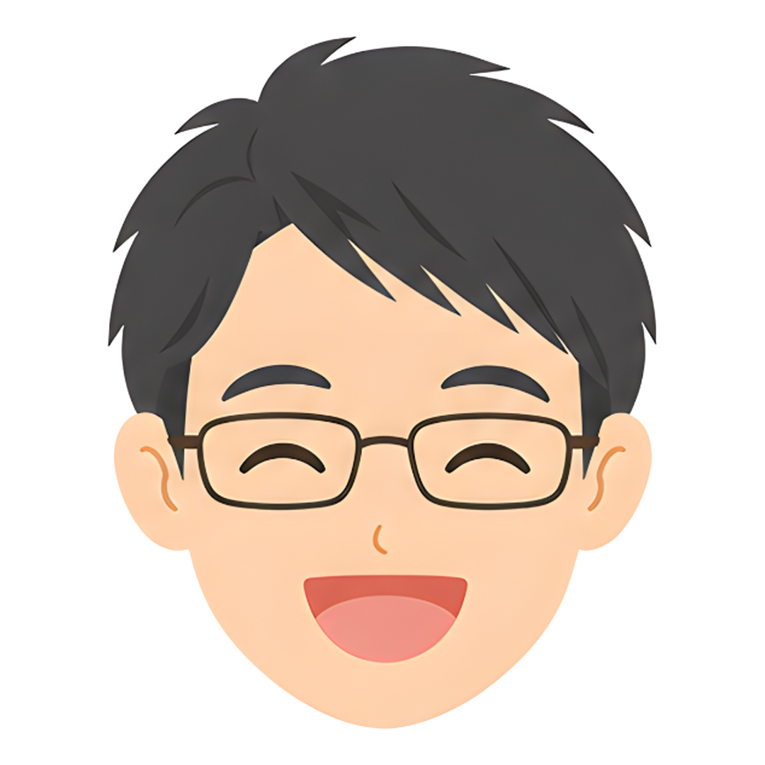 先生Cの顔（喜ぶ）イラスト