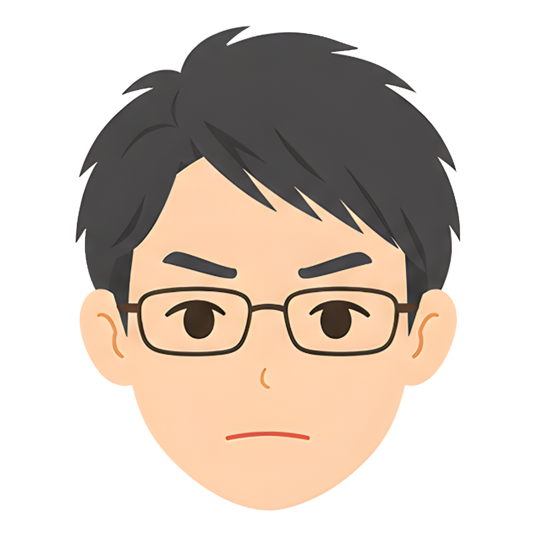 先生Cの顔（真剣になる）イラスト