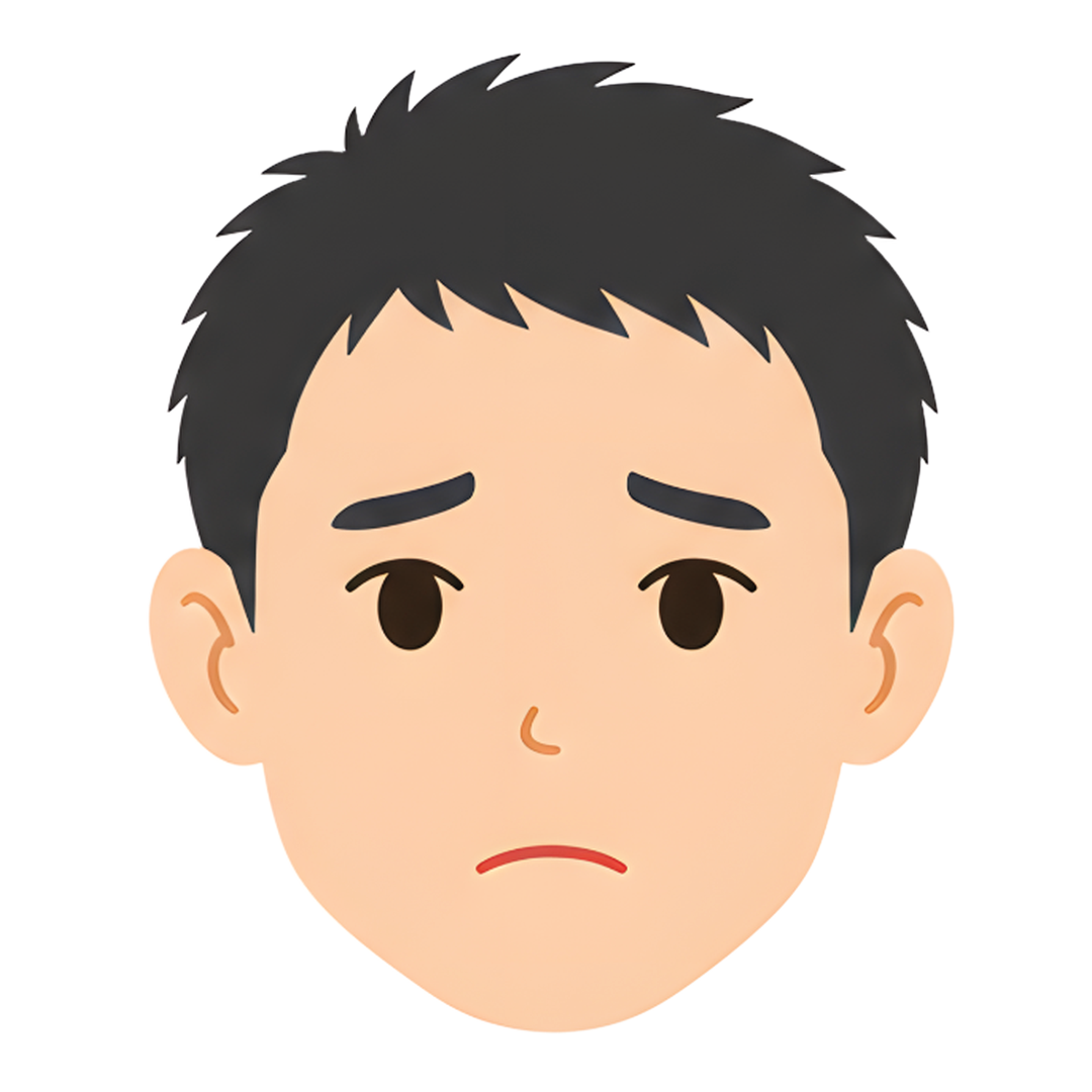 先生Eの顔（寄り添う）イラスト
