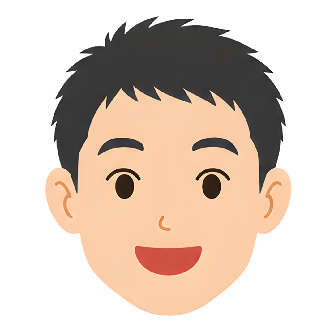 先生Eの顔（閃く）イラスト