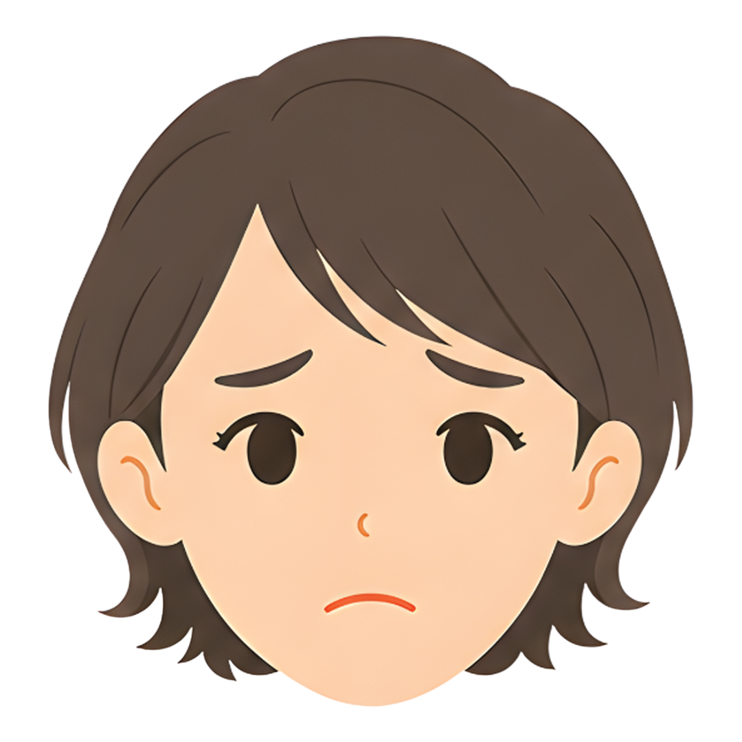 先生Fの顔（寄り添う）イラスト