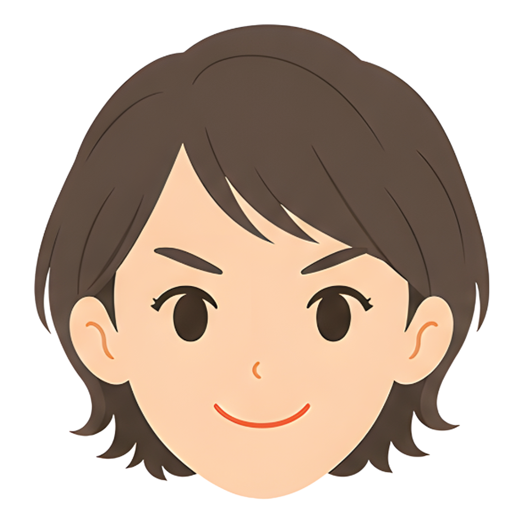 先生Fの顔（励ます）イラスト