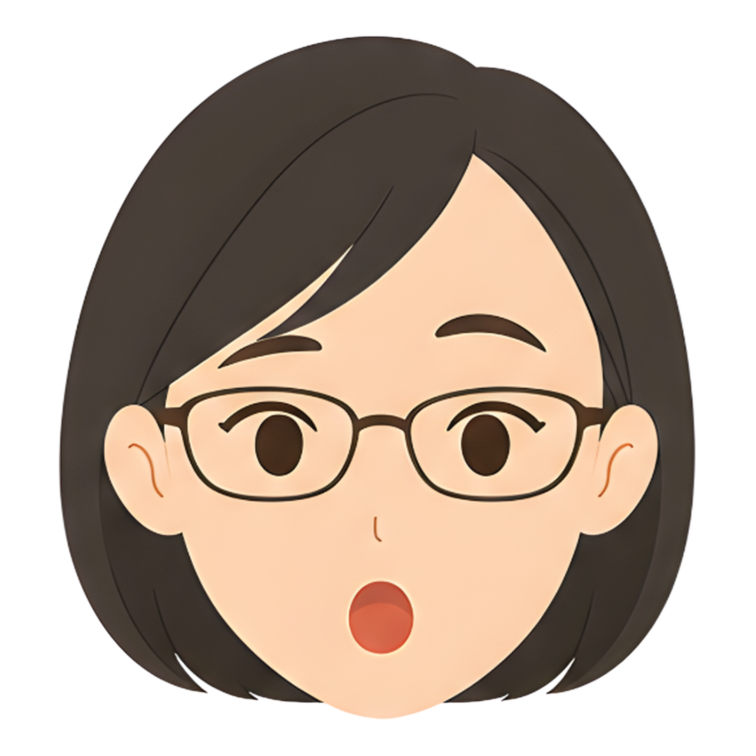 先生Hの顔（驚く）イラスト