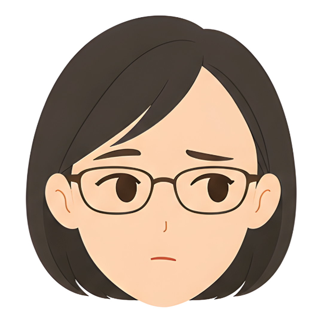 先生Hの顔（考える）イラスト