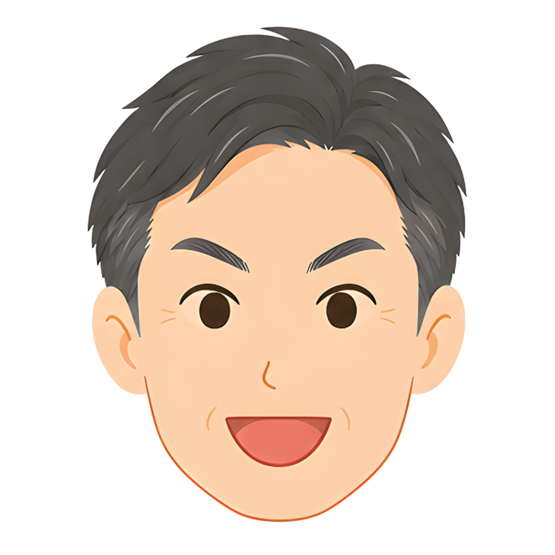 先生Iの顔（励ます）イラスト