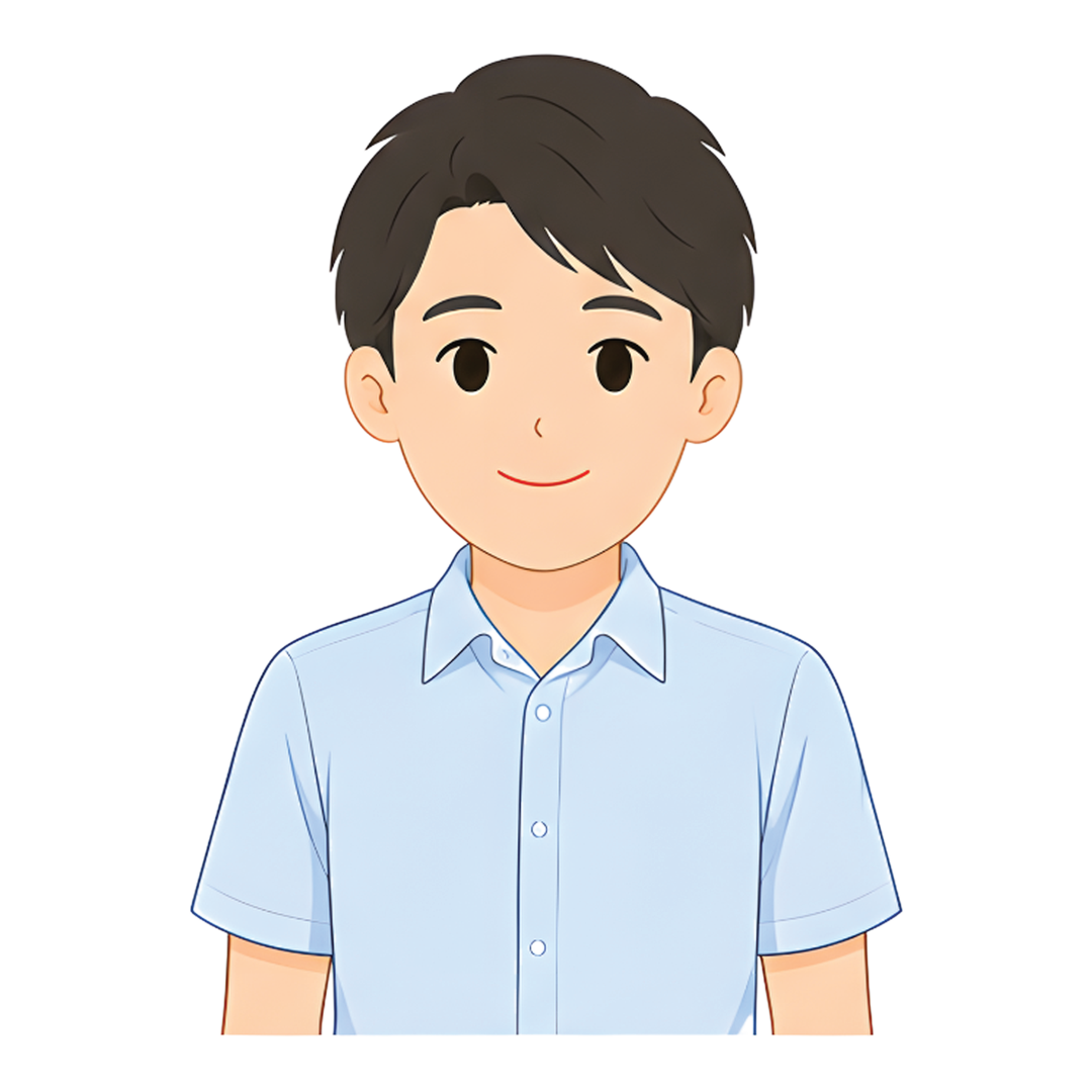 先生Aの上半身イラスト
