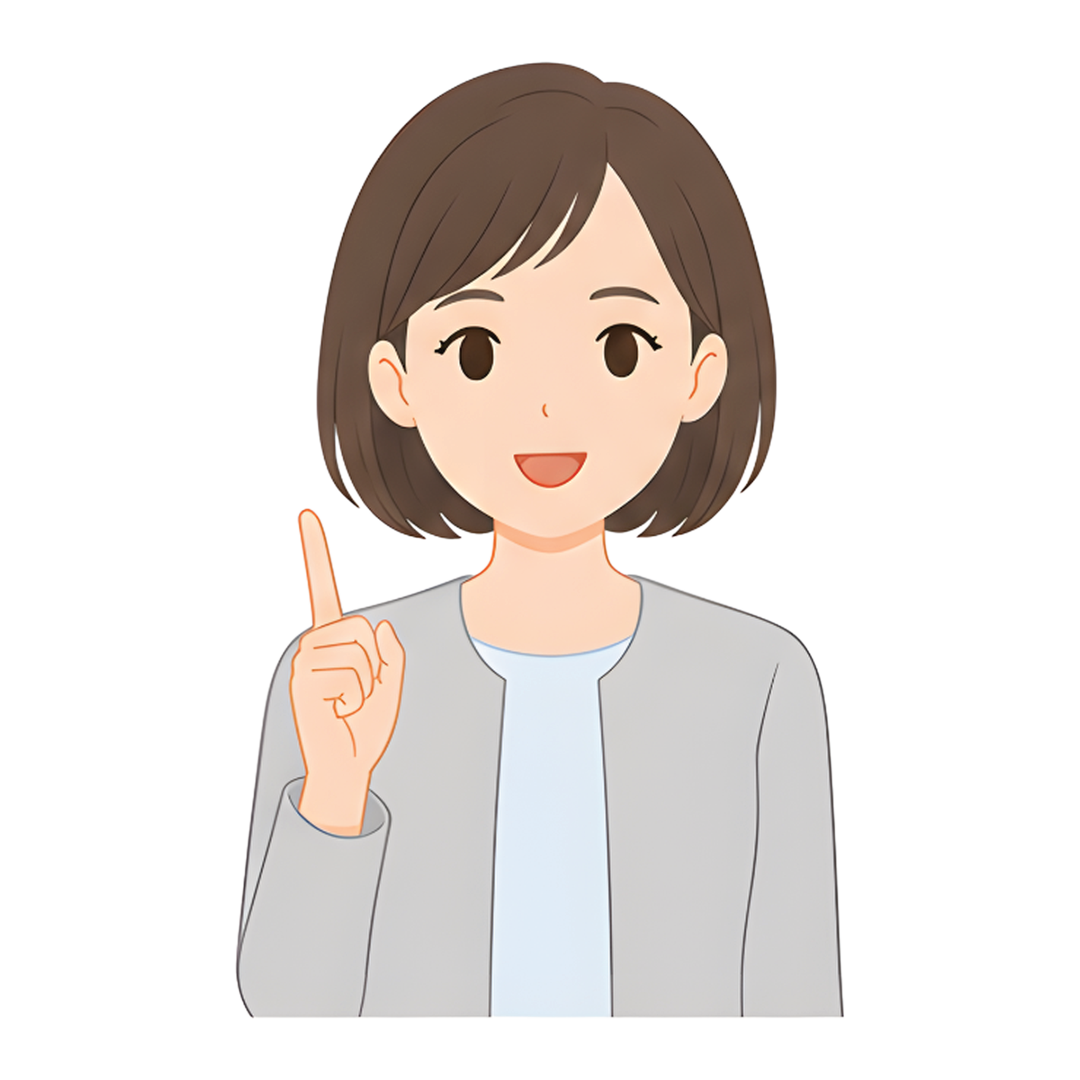先生Bのスーツ姿の上半身（指す）イラスト
