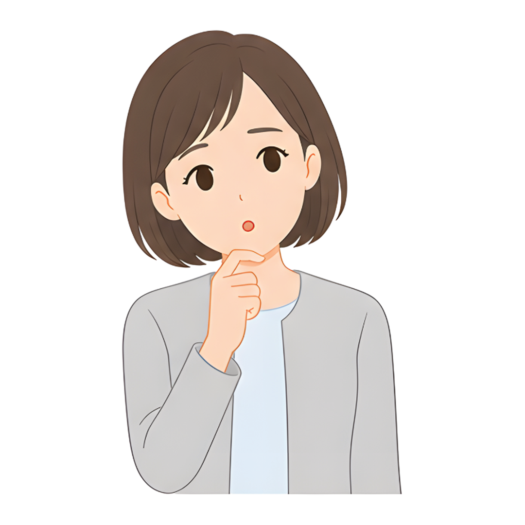 先生Bのスーツ姿の上半身（問いかける）イラスト