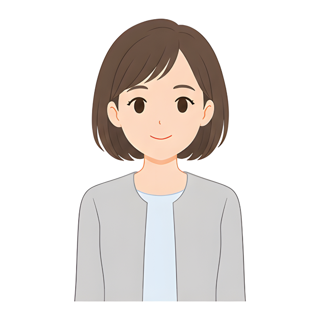 先生Bのスーツ姿の上半身イラスト