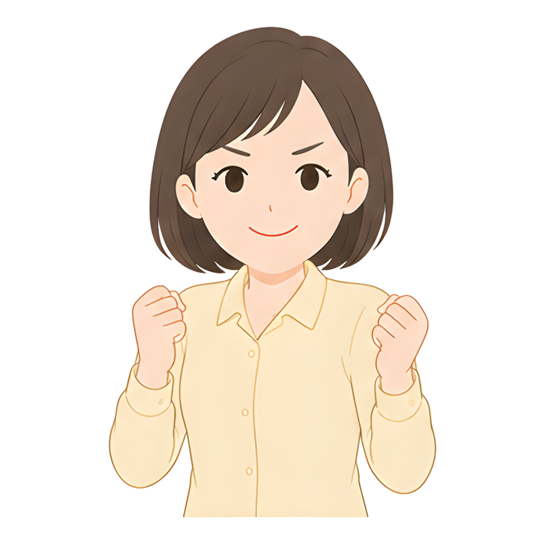 先生Bの上半身（励ます）イラスト