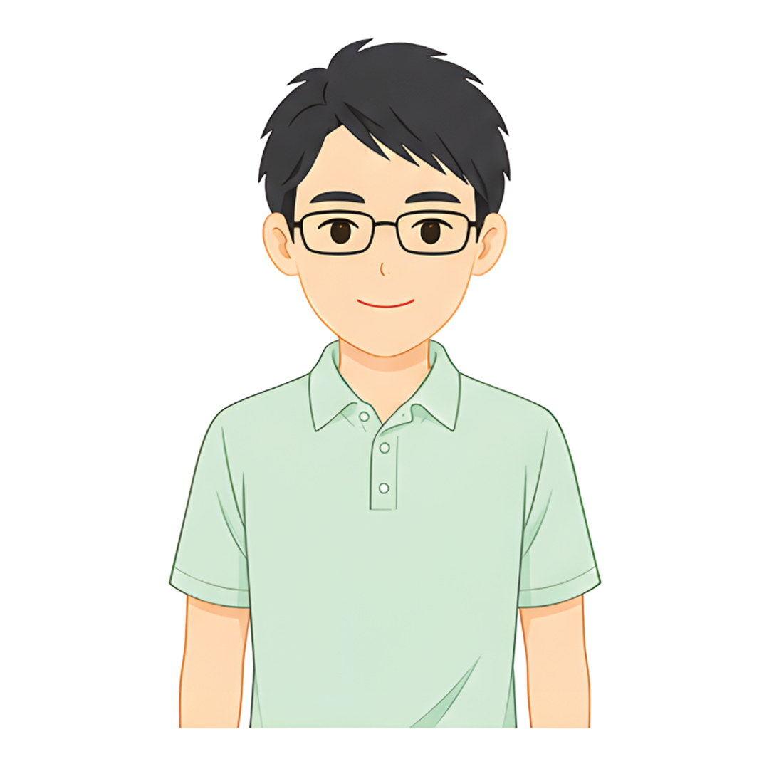 先生Cの上半身イラスト