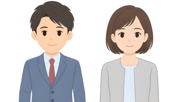先生のスーツ姿の上半身・ポーズのイラスト無料素材集！小学校のお便りや学級通信で使えるフリー画像
